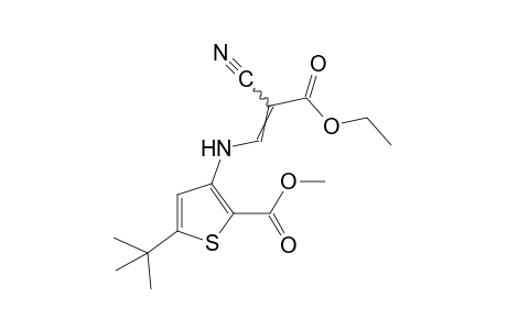 5-Tert-butyl-3-[(2-carboxy-2-cyanovinyl)amino]-2-thiophenecarboxylic acid, 3-ethyl 2-methyl ester