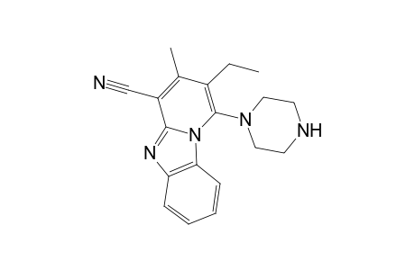 2-Ethyl-3-methyl-1-(1-piperazinyl)pyrido[1,2-a]benzimidazole-4-carbonitrile