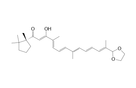 2,4,6,8,10,12-Tetradecahexaen-1-one, 13-(1,3-dioxolan-2-yl)-3-hydroxy-4,8-dimethyl-1-(1,2,2-trimethylcyclopentyl)-, [R-(Z,E,E,E,E,E)]-