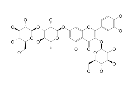 DESACYL-SINOCRASSOSIDE-B4;QUERCETIN-3-O-BETA-D-GLUCOPYRANOSYL-7-O-BETA-D-GLUCOPYRANOSYL-(1->3)-ALPHA-L-RHAMNOPYRANOSIDE