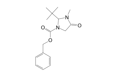 Benzyl 2-tert-butyl-3-methyl-4-oxo-1-imidazolidinecarboxylate