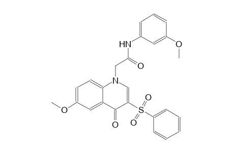 1-quinolineacetamide, 1,4-dihydro-6-methoxy-N-(3-methoxyphenyl)-4-oxo-3-(phenylsulfonyl)-