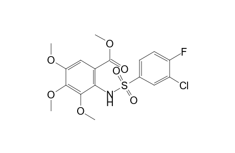 N-[(3-chloro-4-fluorophenyl)sulfonyl]-3,4,5-trimethoxyanthranilic acid, methyl ester