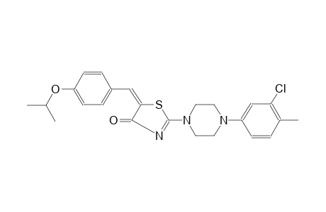 4(5H)-thiazolone, 2-[4-(3-chloro-4-methylphenyl)-1-piperazinyl]-5-[[4-(1-methylethoxy)phenyl]methylene]-, (5E)-