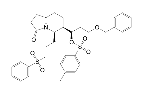 (5R*,6R*,8aS*)-6-[(1R*)-3-Benzyloxy-1-(toluene-p-sulfonyloxy)propyl]-5-[3-phenylsulfonylpropyl)octahydroindolizin-3-one