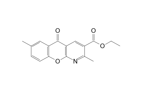 2,7-DIMETHYL-5-OXO-5H-[1]BENZOPYRANO[2,3-b]PYRIDINE-3-CARBOXYLIC ACID, ETHYL ESTER