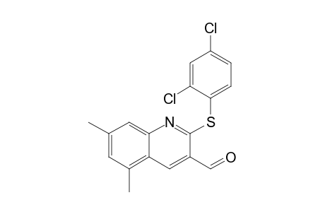 2-(2,4-Dichlorophenylthio)-5,7-dimethylquinoline-3-carbaldehyde