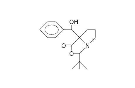 (2R,5R,1'R)-2-tert-Butyl-5-(1-hydroxy-benzyl)-1-aza-3-oxa-bicyclo(3.3.0)octan-4-one