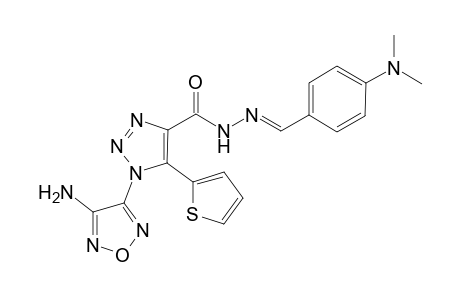 1-(4-amino-1,2,5-oxadiazol-3-yl)-N'-{(E)-[4-(dimethylamino)phenyl]methylidene}-5-(2-thienyl)-1H-1,2,3-triazole-4-carbohydrazide