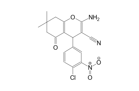 4H-1-benzopyran-3-carbonitrile, 2-amino-4-(4-chloro-3-nitrophenyl)-5,6,7,8-tetrahydro-7,7-dimethyl-5-oxo-