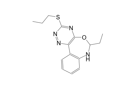 6-ethyl-6,7-dihydro[1,2,4]triazino[5,6-d][3,1]benzoxazepin-3-yl propyl sulfide