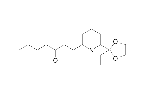 1-[6'-(2"-Ethyl-1",3"-dioxolan-2"-yl)-2'-piperidyl]-3-heptanol