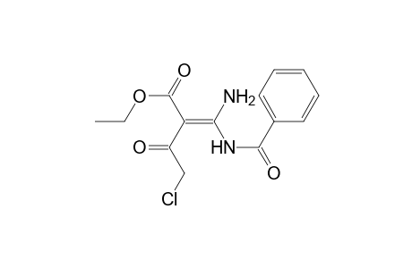 Propenoic acid, 3-amino-3-benzamido-2-chloroacetyl-, ethyl ester