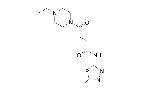 4-(4-ethyl-1-piperazinyl)-N-(5-methyl-1,3,4-thiadiazol-2-yl)-4-oxobutanamide