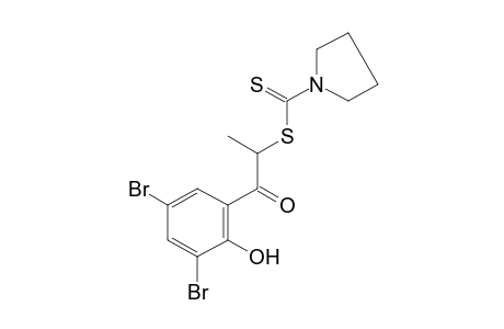 3',5'-DIBROMO-2'-HYDROXY-2-MERCAPTOPROPIOPHENONE, 2-(1-PYRROLIDINECARBODITHIOATE)