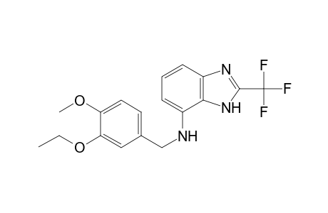 1H-1,3-Benzimidazol-7-amine, N-[(3-ethoxy-4-methoxyphenyl)methyl]-2-(trifluoromethyl)-