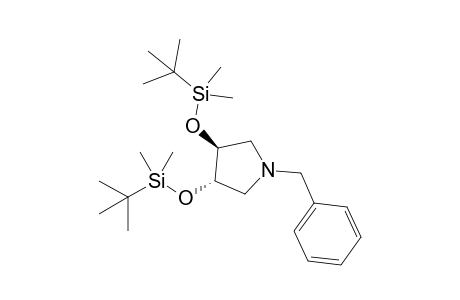 Tert-butyl-[(3S,4S)-4-[tert-butyl(dimethyl)silyl]oxy-1-(phenylmethyl)pyrrolidin-3-yl]oxy-dimethyl-silane