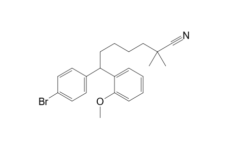 7-(4-bromophenyl)-7-(2-methoxyphenyl)-2,2-dimethylheptanenitrile