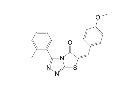 (6E)-6-(4-methoxybenzylidene)-3-(2-methylphenyl)[1,3]thiazolo[2,3-c][1,2,4]triazol-5(6H)-one