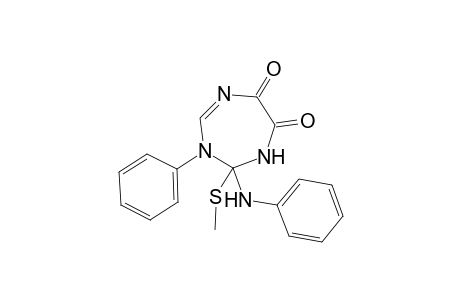 1H-1,3,5-Triazepine-6,7-dione, 2,3-dihydro-2-(methylthio)-3-phenyl-2-(phenylamino)-