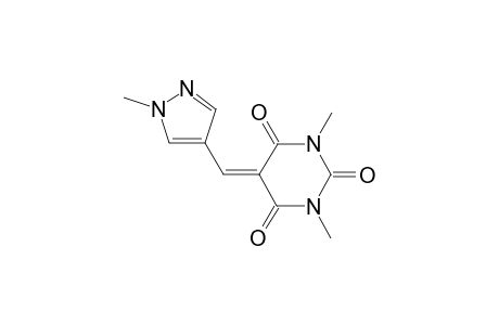 2,4,6(1H,3H,5H)-Pyrimidinetrione, 1,3-dimethyl-5-[(1-methyl-1H-pyrazol-4-yl)methylene]-