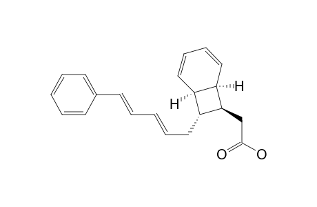 Bicyclo[4.2.0]octa-2,4-diene-7-acetic acid, 8-(5-phenyl-2,4-pentadienyl)-, [1.alpha.,6.alpha.,7.beta.,8.alpha.(2E,4E)]-(.+-.)-