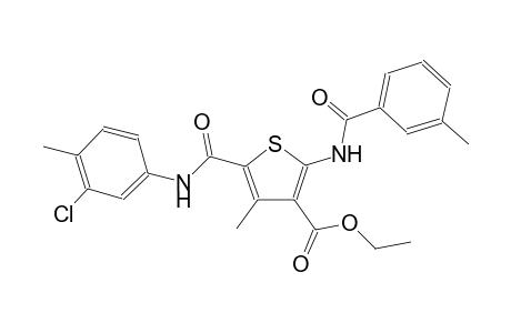 3-Thiophenecarboxylic acid, 5-[[(3-chloro-4-methylphenyl)amino]carbonyl]-4-methyl-2-[(3-methylbenzoyl)amino]-, ethyl ester