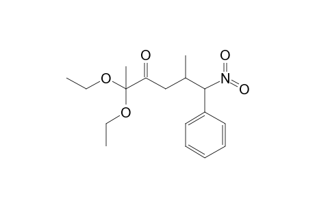 syn-2,2-Diethoxy-6-nitro-5-methyl-6-phenylhexan-3-one