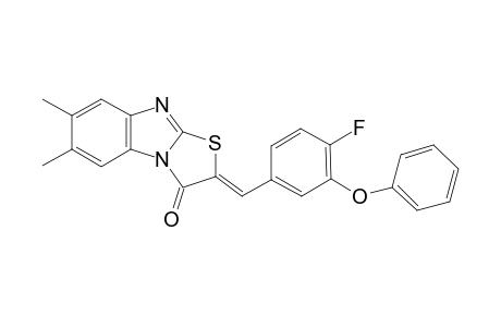 (2Z)-2-(4-fluoro-3-phenoxy-benzylidene)-6,7-dimethyl-thiazolo[3,2-a]benzimidazol-1-one