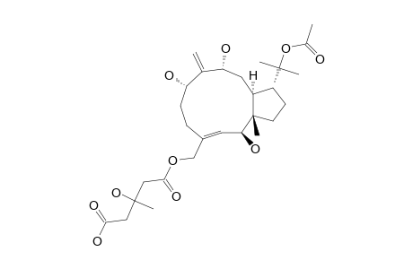 (1-R*,2-R*,3-E,7-R*,9-R*,11-R*,12-S*)-16-O-(3-HYDROXY-3-METHYLGLUTARYL)-18-O-ACETYLDOLABELLA-3,8-(17)-DIEN-2,7,9,16,18-PENTOL