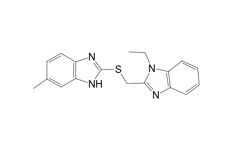 1-Ethyl-2-([(6-methyl-1H-benzimidazol-2-yl)sulfanyl]methyl)-1H-benzimidazole