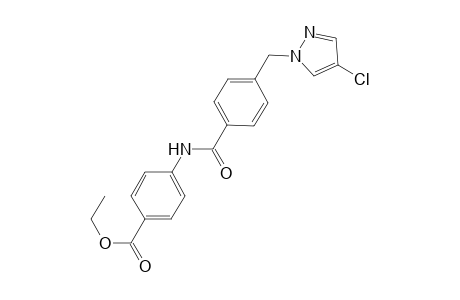 ethyl 4-({4-[(4-chloro-1H-pyrazol-1-yl)methyl]benzoyl}amino)benzoate