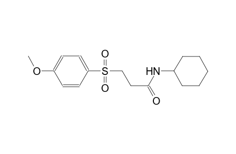 N-cyclohexyl-3-[(4-methoxyphenyl)sulfonyl]propanamide