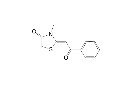 3-Methyl-2-phenacylidon-thiazolidin-4-on