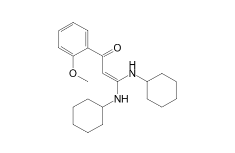 3,3-BIS-(CYCLOHEXYLAMINO)-1-(2'-METHOXYPHENYL)-PROP-2-EN-1-ONE