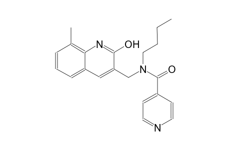 N-butyl-N-[(2-hydroxy-8-methyl-3-quinolinyl)methyl]isonicotinamide