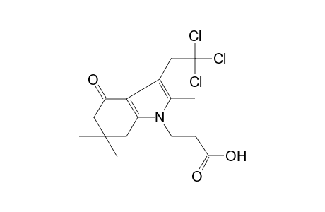 1H-indole-1-propanoic acid, 4,5,6,7-tetrahydro-2,6,6-trimethyl-4-oxo-3-(2,2,2-trichloroethyl)-