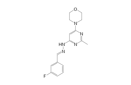 3-Fluorobenzaldehyde [2-methyl-6-(4-morpholinyl)-4-pyrimidinyl]hydrazone