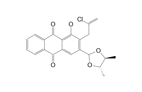 3-(2''-CHLOROPROP-2''-ENYL-OXY)-2-[(4'R,5'R)-4',5'-DIMETHYL-1',3'-DIOXOLAN-2'-YL]-4-HYDROXY-ANTHRAQUINONE