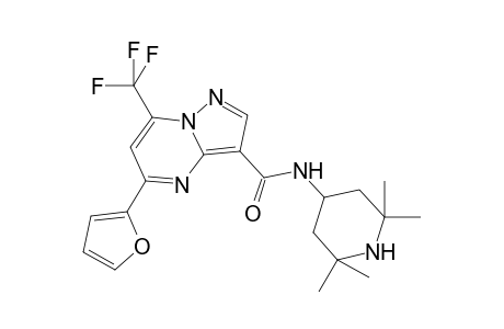 5-(2-furanyl)-N-(2,2,6,6-tetramethyl-4-piperidinyl)-7-(trifluoromethyl)-3-pyrazolo[1,5-a]pyrimidinecarboxamide