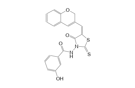 benzamide, N-[(5E)-5-(2H-1-benzopyran-3-ylmethylene)-4-oxo-2-thioxothiazolidinyl]-3-hydroxy-