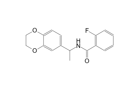 N-[1-(2,3-dihydro-1,4-benzodioxin-6-yl)ethyl]-2-fluorobenzamide