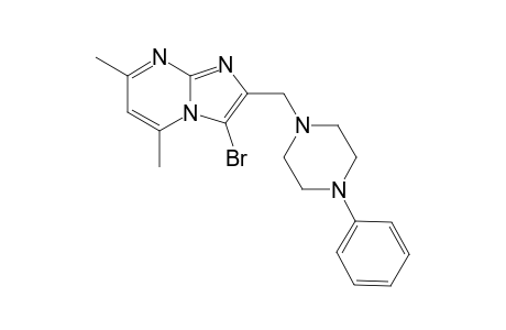 3-Bromanyl-5,7-dimethyl-2-[(4-phenylpiperazin-1-yl)methyl]imidazo[1,2-a]pyrimidine