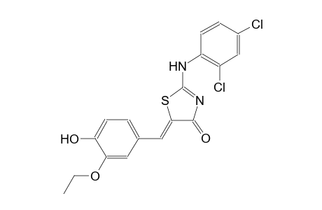 (5Z)-2-(2,4-dichloroanilino)-5-(3-ethoxy-4-hydroxybenzylidene)-1,3-thiazol-4(5H)-one