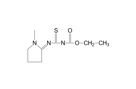 4-(1-methyl-2-pyrrolidinylidene)-3-thioallophanic acid, ethyl ester