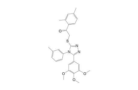 2',4'-dimethyl-2-{[4-m-tolyl-5-(3,4,5-trimethoxyphenyl)triazol-3-yl]thio}acetophenone
