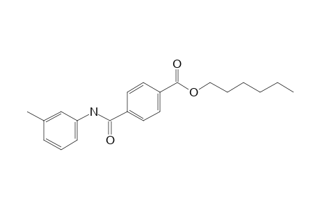 Terephthalic acid, monoamide, N-(3-methylphenyl)-, hexyl ester