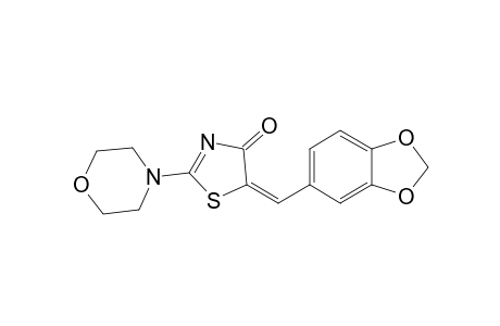 5-((Benzo[d][1,3]dioxol-6-yl)methylene)-2-morpholinothiazol-4(5H)-one