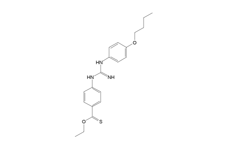 p-[3-(p-butoxyphenyl)guanidino]thiobenzoic acid, o-ethyl ester