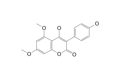 Coumarin, 4-hydroxy-3-(p-hydroxyphenyl)-5,7-dimethoxy-